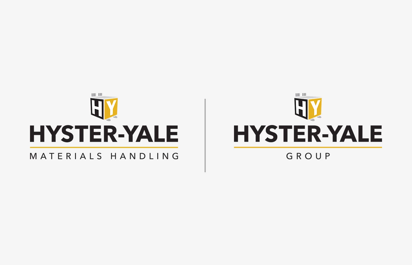 "Hyster-Yale Materials Handling, Inc. logo and name change to Hyster-Yale Group.”